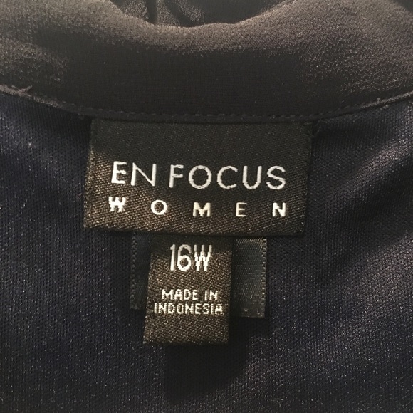 High-low dress in navy blue and orange/peach - Picture 2 of 4